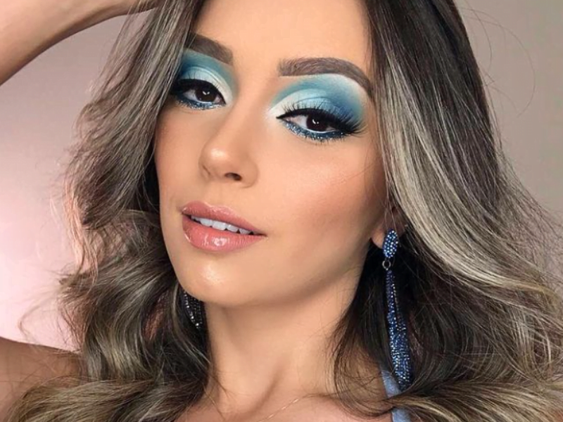 Maquiagem para Formatura Azul