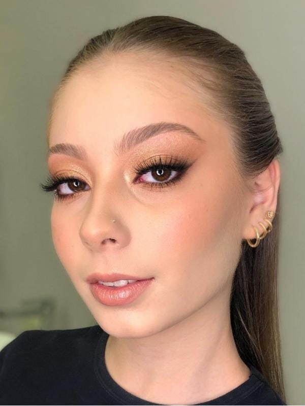 maquiagem para vestido verde
