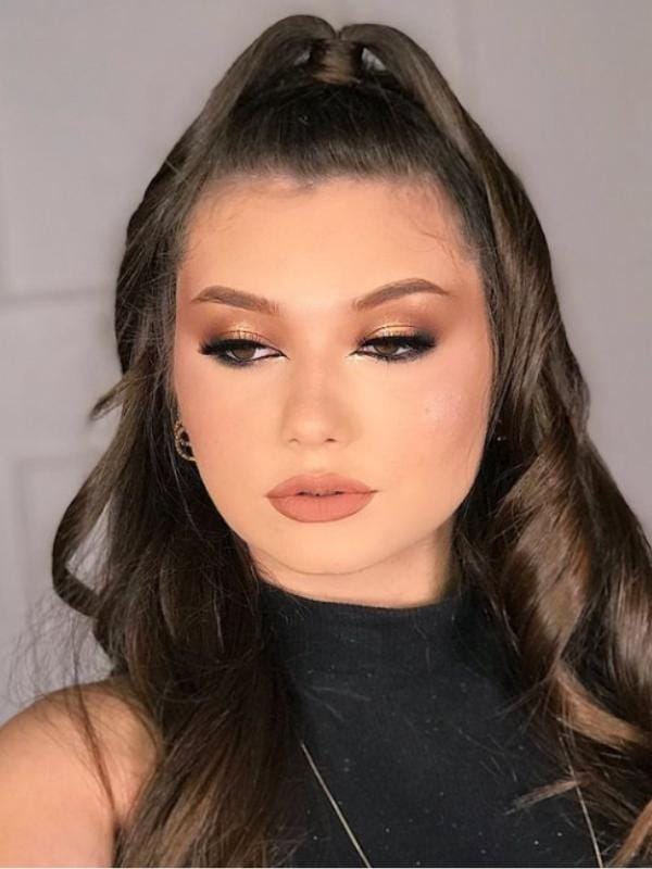 maquiagem para vestido verde